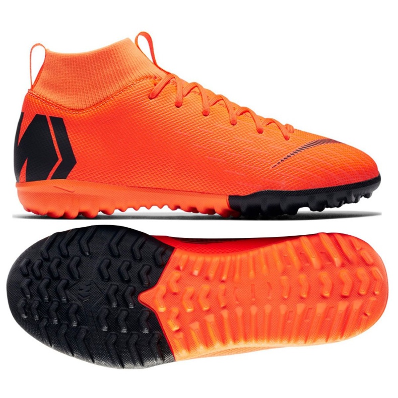 Kopačky Nike Mercurial SuperflyX 6 Academy Gs Tf Jr AH7344-810 oranžový oranžový