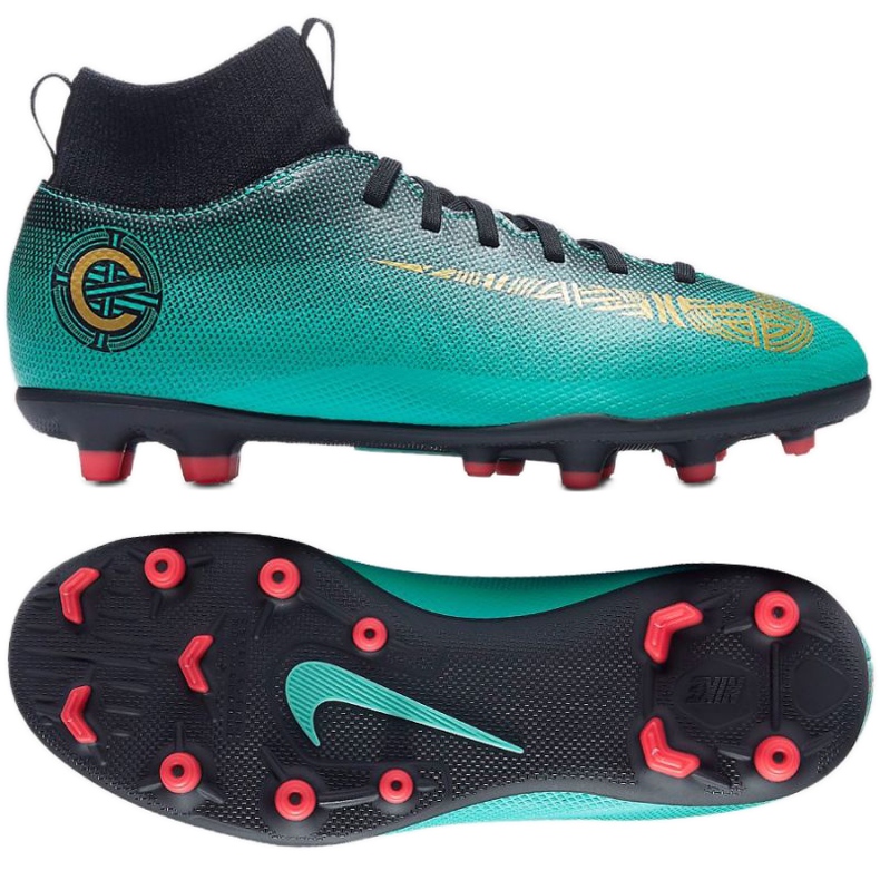 Kopačky Nike Mercurial Superfly 6 Club CR7 Mg Jr AJ3115-390 modrý modrý