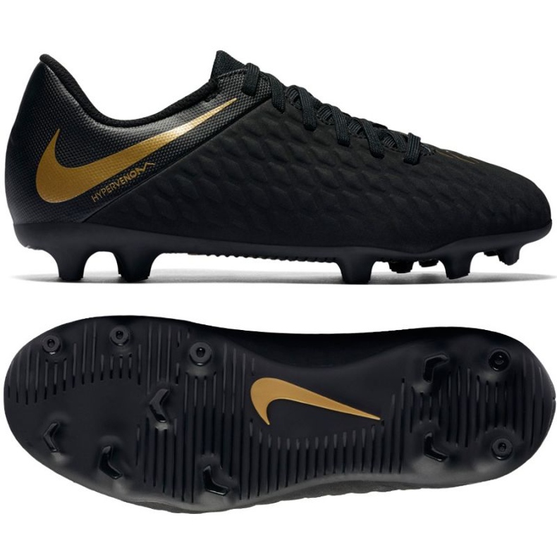 Kopačky Nike Hypervenom Phantom 3Club Fg Jr AJ4146-090 černá černá