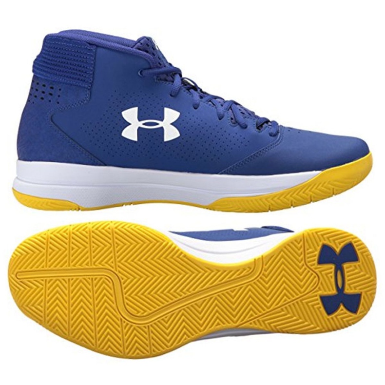 Basketbalové boty Under Armour Jet Mid M 3020224-500 modrý modrý
