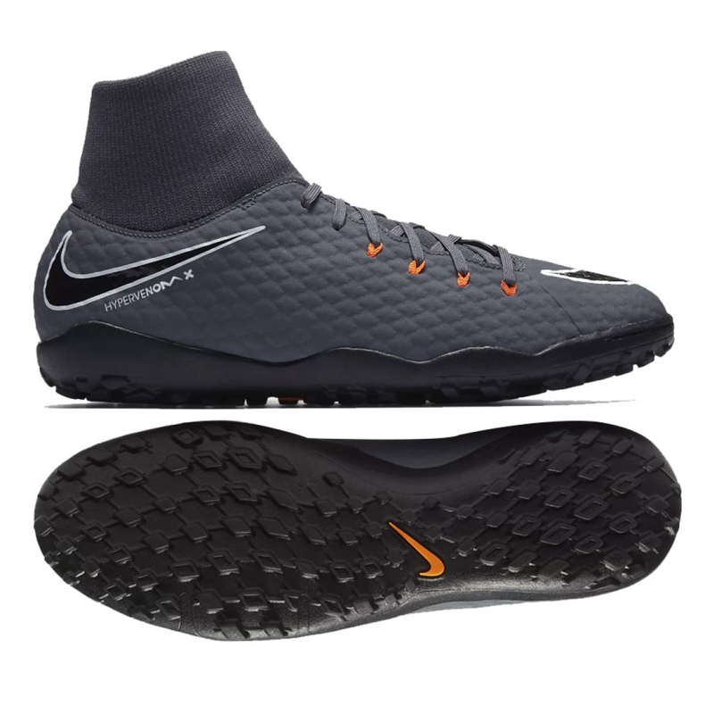 Kopačky Nike Hypervenom PhantomX 3 Academy Df Tf M AH7276-081-S šedá šedá