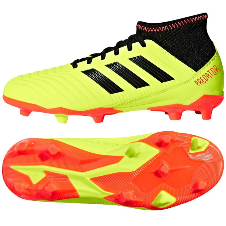 Kopačky Adidas Predadtor 18.3 Fg Jr DB2319 vícebarevný žlutá