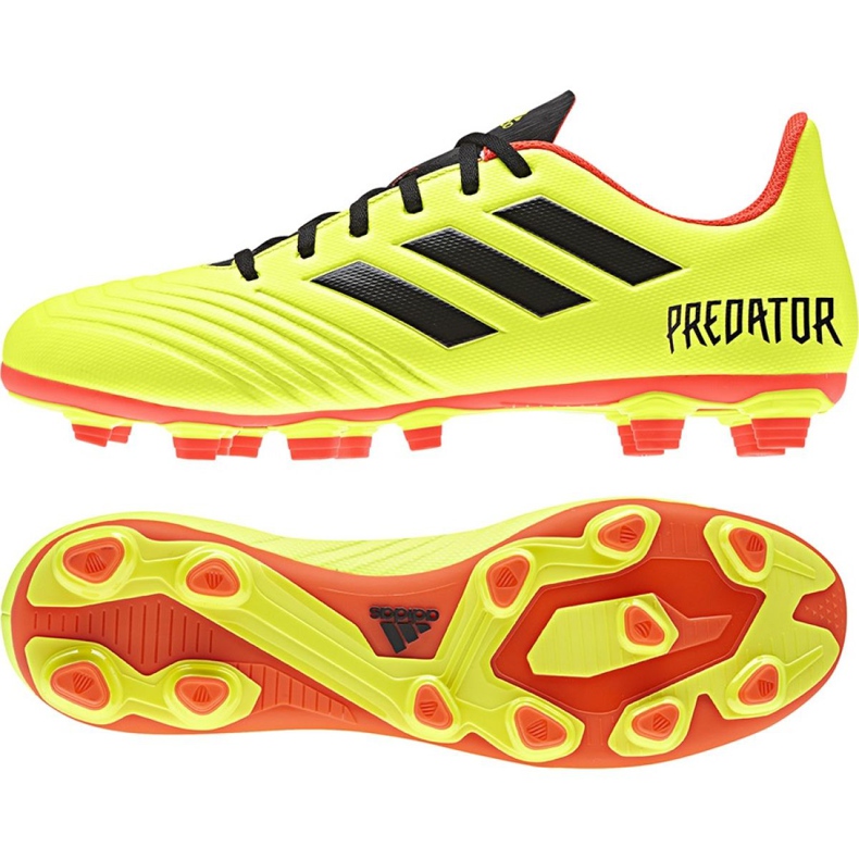 Kopačky Adidas Predator 18.4 FxG M DB2005 vícebarevný žlutá