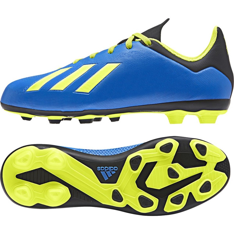 Kopačky Adidas X 18.4 FxG Jr DB2419 vícebarevný modrý
