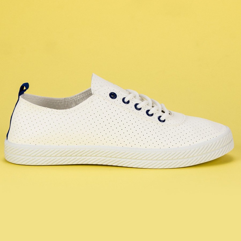 Kylie Prolamované vázané tenisky bílý