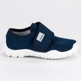 Raweks Chlapecké velcro pantofle modrý