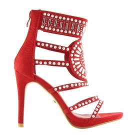 Červené gladiátorské sandály GH-2776 Red červený