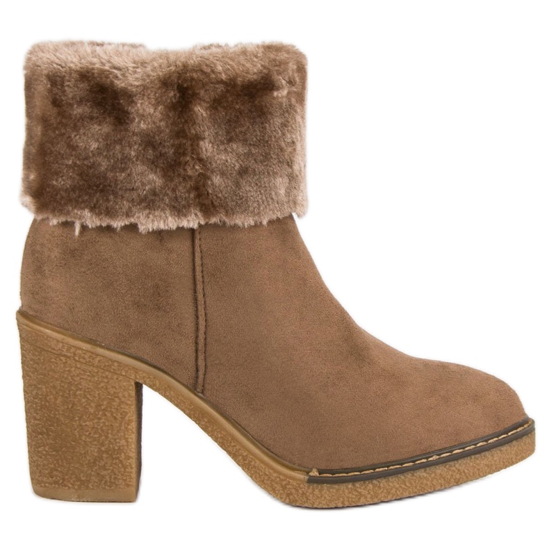 Seastar Semišové boty s kožíškem černá hnědý