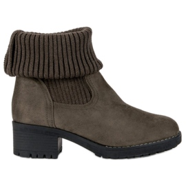 Seastar Nazouvací vysoké kozačky zelený