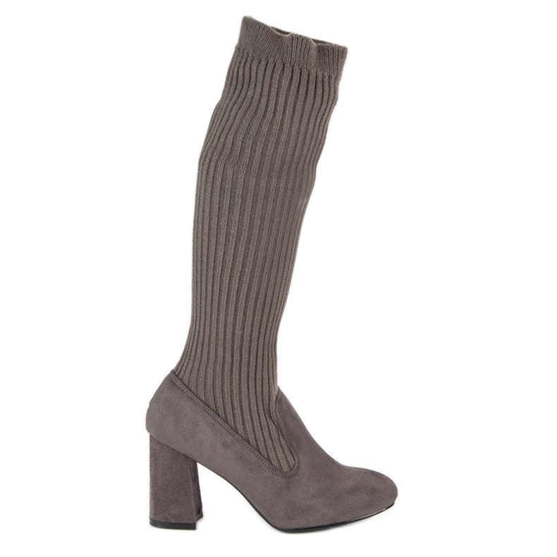 Seastar Vypasované šedé kozačky šedá