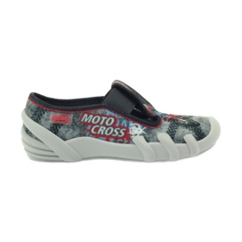 Befado dětské boty pantofle 290x166 šedá červený