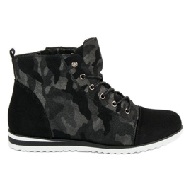 Vinceza Camo tenisky nad kotník černý