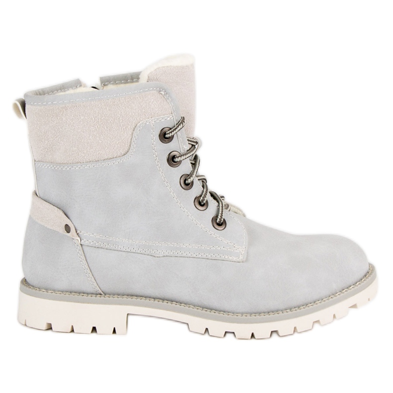 Filippo Šedé zavazované turistické boty šedá