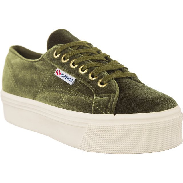Superga 2790 Velvetw B63 zelená