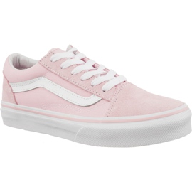 Vans Staré Skool Suede Canvas Q7K Křída Pink True White růžový