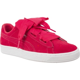Puma Suede srdce Valentýnský růžový růžový růžový růžový fialová