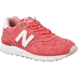 New Balance Wl574che Kořeněná Korál S Bílou červený