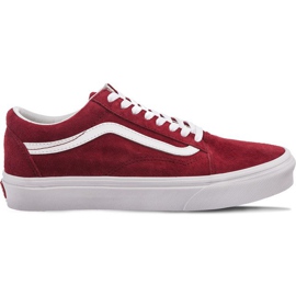 Vans Staré Skool prase Suede U5M Scooter True White červený