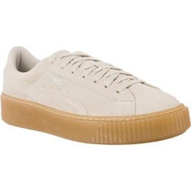 Puma Šedá plošinovka Jewel Whisper White Whisper White bílý