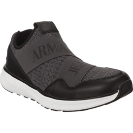 Armani Jeans Man Woven Sneaker 9350607a406 černý šedá