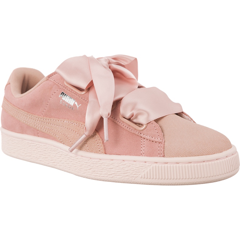 Puma Suede srdce Pebble Peach Beige Pearl růžový