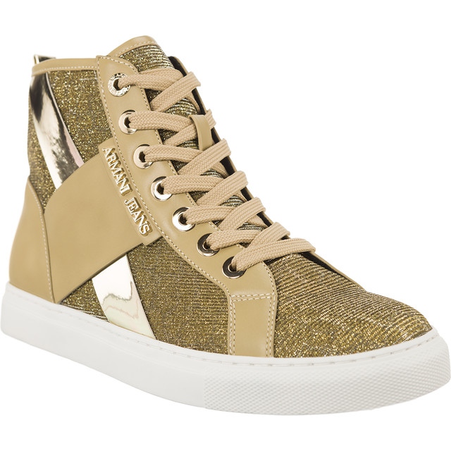 Tkané tenisky Armani Jeans 7P566-06250 hnědý žlutá