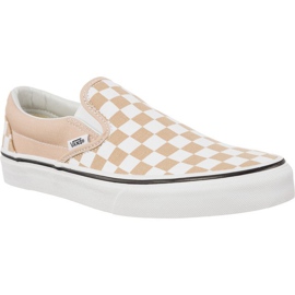 Vans Klasický skluz na šachovnici Qco Frappe True White bílý hnědý