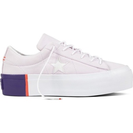 Converse 559902 Jedna hvězda barevné hrozny Rush Coral White bílý fialová růžový