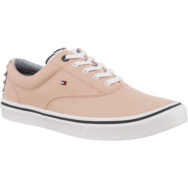 Tommy Hilfiger Textilní lehký kožený tenisky 502 Dusty Rose růžový