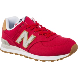 New Balance Ml574yla Tým Červený S Zataženo