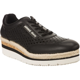 Armani Jeans Tkané Scarpa Allacciata černý