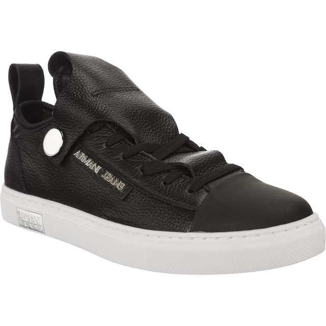 Armani Jeans Woman Leather Sneaker černá