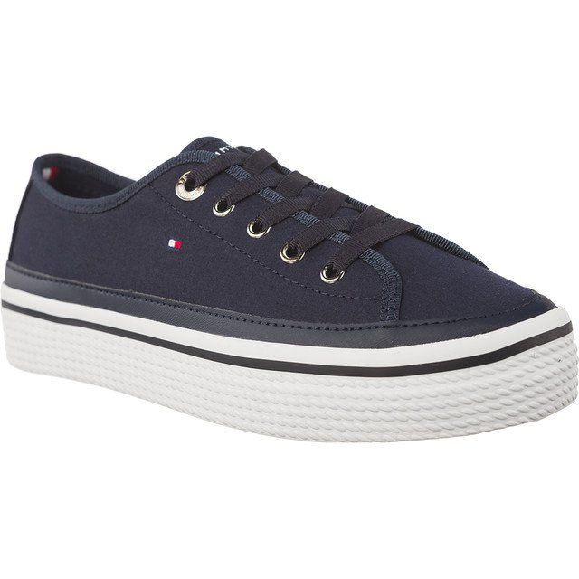 Tommy Hilfiger Corporate Flatform Sneaker modrý