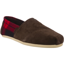 Toms Suede plaid pánská Classic Alpaca 203 hnědý