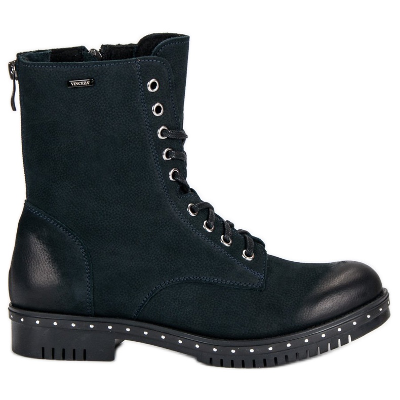 Kožené dělníky v námořnické modré barvě od VINCEZA modrý Kožené dělníky v námořnické modré barvě od VINCEZA modrý