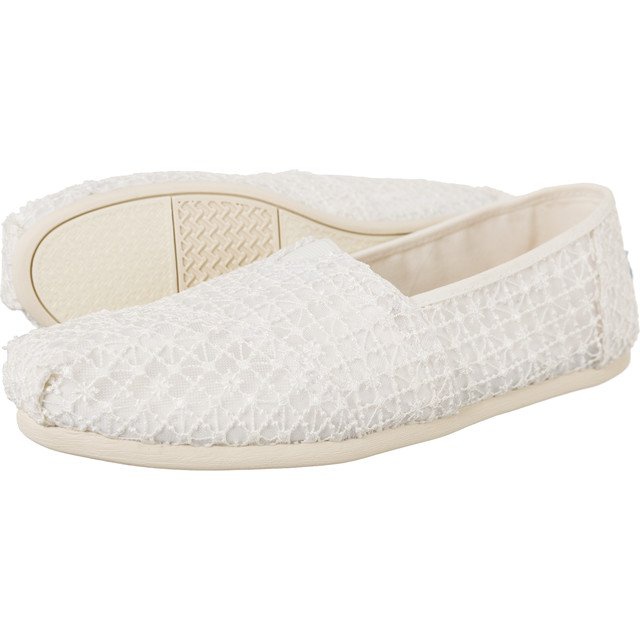 Toms Crochet Lace Womens Alpargata 9633 bílý