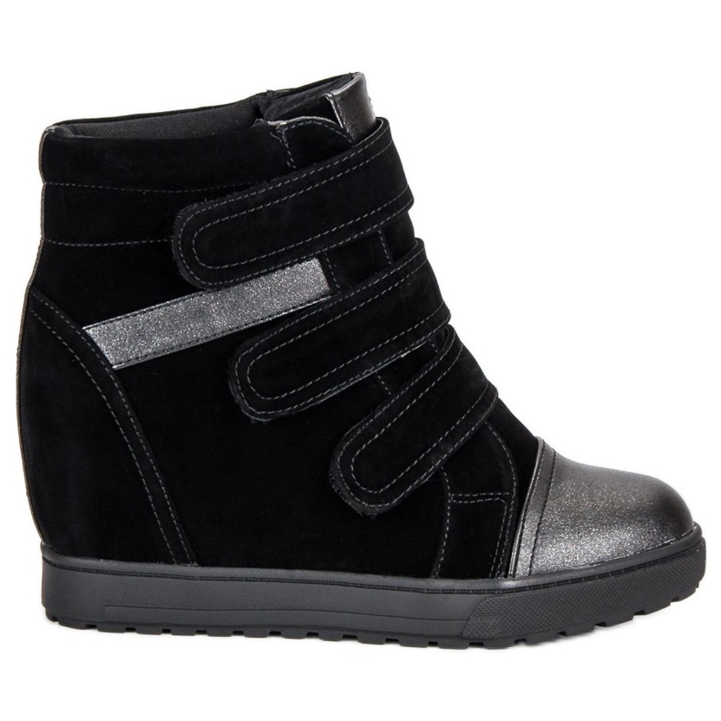 J. Star Černé tenisky na suchý zip černá