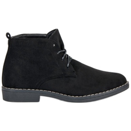 Boty se zavazováním černý