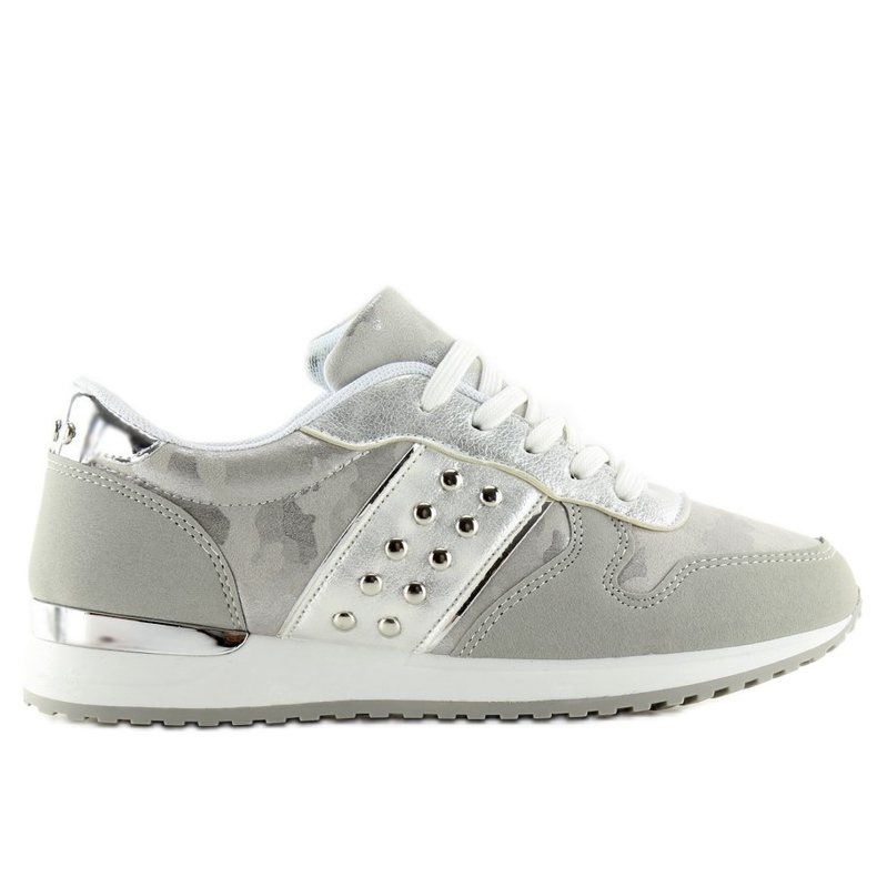 Šedé sportovní boty, camo grey 6234 Silver šedá