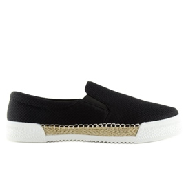 Tenisky slip-on černé 15691A Black černý