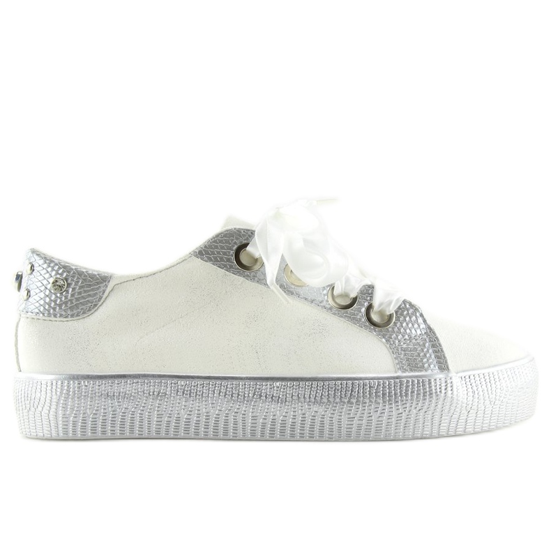 Bílé dámské tenisky BS096 BAS-1 White bílý Bílé dámské tenisky BS096 BAS-1 White bílý