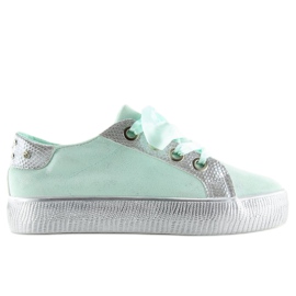 Dámské mátové tenisky BS096 BAS-1 Green zelený