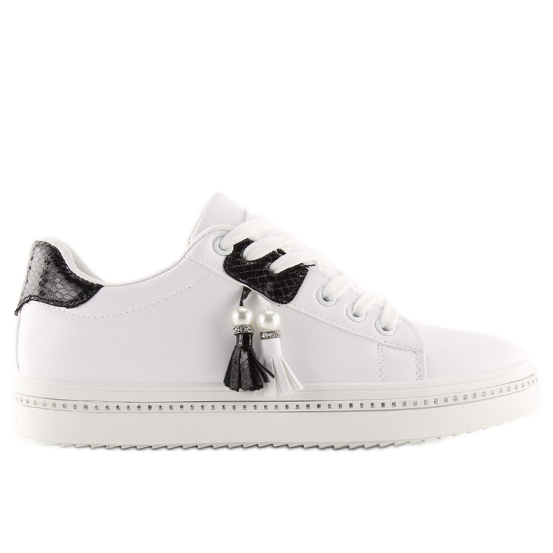 Dámské černobílé tenisky 88038 WHITE / BLACK bílý