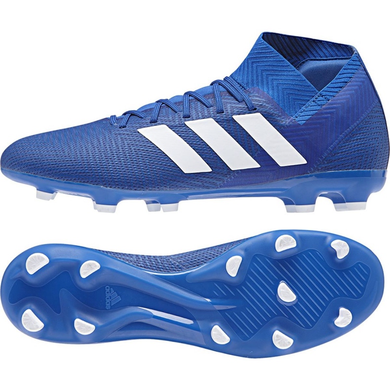 Kopačky Adidas Nemeziz 18.3 Fg M DB2109 vícebarevný modrý Kopačky Adidas Nemeziz 18.3 Fg M DB2109 vícebarevný modrý