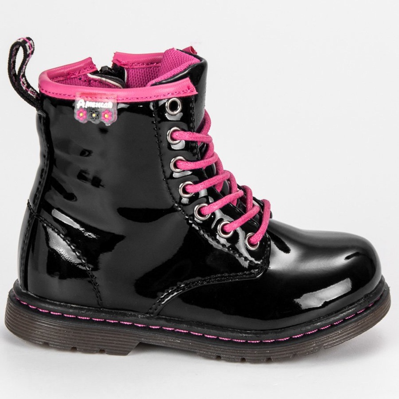 American Club Malované americké bootees černá