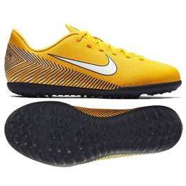 Kopačky Nike Mercurial Vapor 12 Club Neymar Tf Jr AO9478-710 žluť žluť