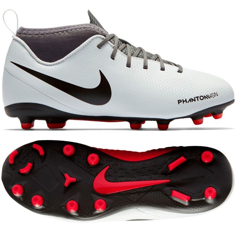 Kopačky Nike Phantom Vsn Club Df Fg Jr AO3288-060 vícebarevný bílý