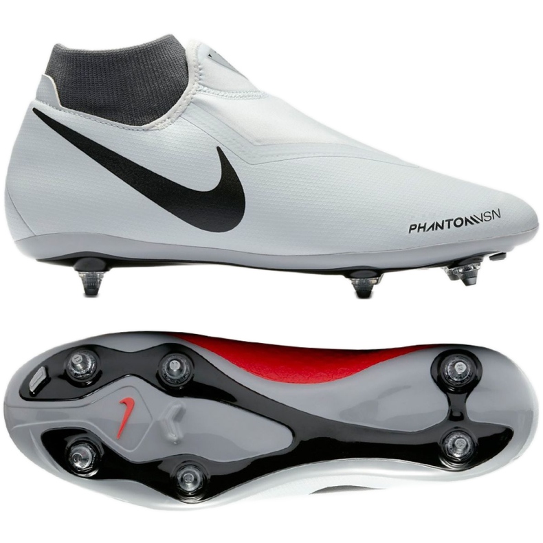 Kopačky Nike Phantom Vsn Academy Df Sg AO3260-060 bílý šedá Kopačky Nike Phantom Vsn Academy Df Sg AO3260-060 bílý šedá