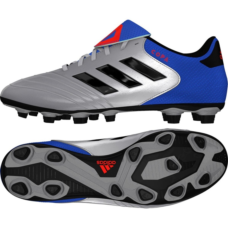 Kopačky Adidas Copa 18.4 FxG M DB2458 šedá stříbrný