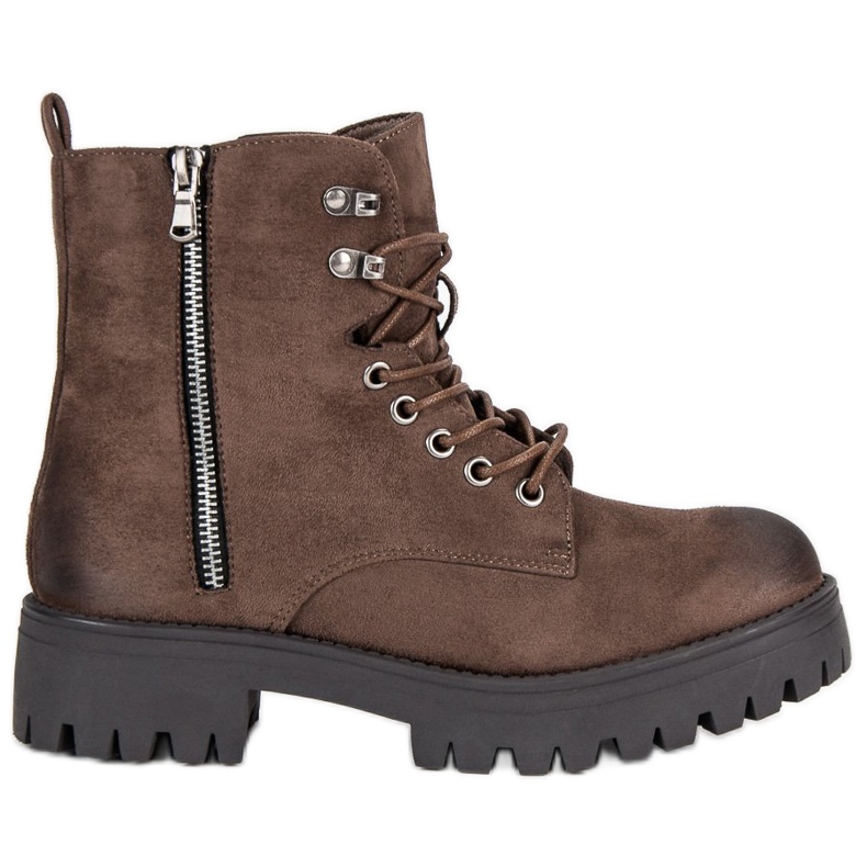 Corina Zauzlované semišové dělníky hnědý